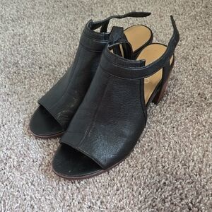 Franco Aatro Black Leather Women's Shoes